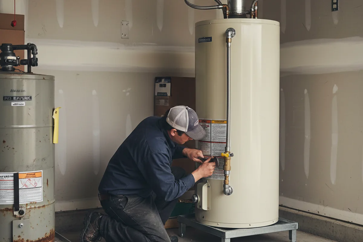 Water heater and shutoff valve replacement in Fayetteville
